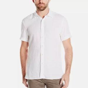 Perry Ellis Linen Blend Button Down Shirt